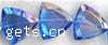 Triangular Crystal Beads, Triangle, AB color plated Inch 