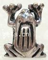 Zinc Alloy European Beads, Frog, plated, without troll nickel free Approx 4.5mm 