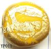 Gold Foil Lampwork Beads, flat oval, 18x8mm, Sold by PC