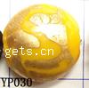 Gold Foil Lampwork Beads, flat round, more colors for choice, 20x11mm, Sold by PC