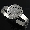 Brass Bracelet Base, platinum color plated, hollow 8.5mm, Inner Approx Approx 6.5 Inch 