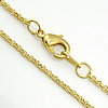 Brass Cable Link Necklace Chain, plated, rolo chain cadmium free, 1.5mm Inch 