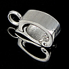 Stainless Steel Fold over Clasp, 316 Stainless Steel, Oval Approx 2.5mm 