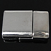Zinklegierung Magnetverschluss, Rechteck, plattiert, keine, frei von Nickel, Blei & Kadmium, 24x16x6.5mm, Bohrung:ca. 2, 13.5x4mm, verkauft von PC