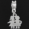 Zinc Alloy European Pendants, plated, with troll Approx 4mm 