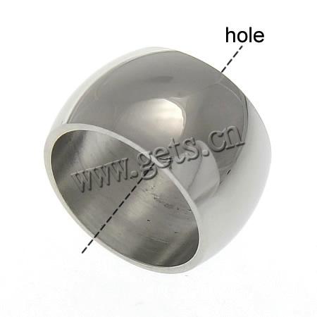 Stainless Steel Jewelry Findings, Drum, Customized, original color, 14x8mm, Hole:Approx 11mm, Sold By PC