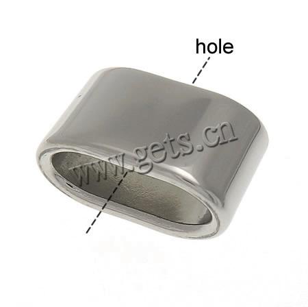 Stainless Steel Jewelry Findings, Flat Round, Customized, original color, 15.5x9x7.5mm, Hole:Approx 12.5x4.5mm, Sold By PC