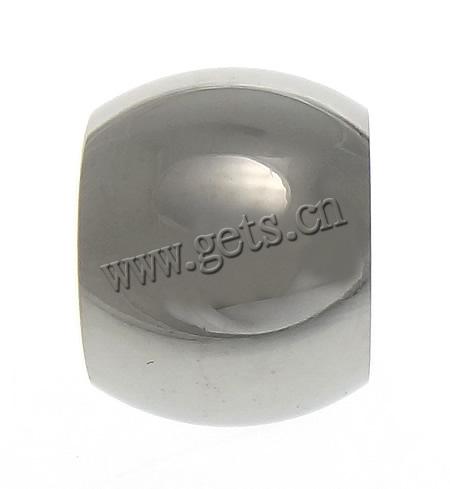 Stainless Steel Large Hole Beads, Drum, Customized, original color, 13x9.5mm, Hole:Approx 6mm, Sold By PC