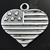 Colgantes de plata esterlina de corazón, plata de ley 925, más colores para la opción, agujero:aproximado approx 2mm, Vendido por UD