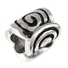 Stainless Steel European Beads, 316 Stainless Steel, Tube, without troll & textured & blacken, original color Approx 5.2mm 