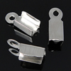 Stainless Steel Cord Tips, 304 Stainless Steel, Rectangle, original color Approx 1.2mm 