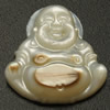 Carved Shell Pendants, Yellow Shell, Buddha Approx 1mm 