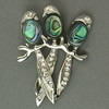 Abalone Shell Pendants, Brass, with Abalone Shell, Flower, platinum color plated, with rhinestone Approx 