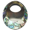 Abalone Shell Pendants, Oval Approx 1mm 