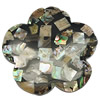 Mosaic Pattern Shell Pendants, Abalone Shell, Flower Approx 1mm 