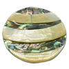 Mosaic Pattern Shell Pendants, Abalone Shell, Flat Round Approx 1mm 