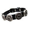 Men Bracelet, Zinc Alloy, with Cowhide, plated, black, nickel, lead & cadmium free Approx 9-10 Inch 
