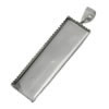 Brass Pendant Cabochon Setting, Rectangle, platinum color plated Approx 3mm, Inner Approx 