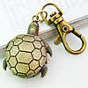 Keychain Watch, Zinc Alloy, with Glass, Turtle, plated 