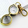 Schlüsselbund Uhr, Zinklegierung, Brille, antike Bronzefarbe plattiert, 55x23mm, verkauft von PC