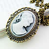 Watch Necklace, Zinc Alloy, with Glass & Resin, Flat Oval, plated, twist oval chain Approx 31 Inch 