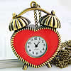 Watch Necklace, Zinc Alloy, Heart, red Approx 31 Inch 