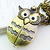 Watch Necklace, Zinc Alloy, Owl Approx 31 Inch 
