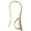 Brass Hook Earwire, plated, with loop 23-26mm Approx 