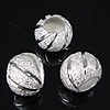 Sterling Silver European Beads, 925 Sterling Silver, Drum, plated, without troll & stardust Approx 5mm 