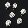 Sterling Silber Wellpappe Perlen, 925 Sterling Silber, rund, plattiert, gewellt, keine, 3mm, Bohrung:ca. 0.3mm, verkauft von PC