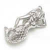 Sterling Silver Animal Pendants, 925 Sterling Silver, Mermaid, plated Approx 2mm 