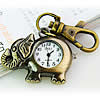 Keychain Watch, Zinc Alloy, Elephant, antique bronze color plated 