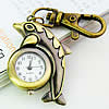 Keychain Watch, Zinc Alloy, with Glass, Dolphin, plated 