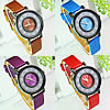 Bracelets de montre pour femmes, cuir, avec cadran en alliage de zinc, Rond, plus de couleurs à choisir, 30mm, 14mm Environ 8.5 pouce, Vendu par PC