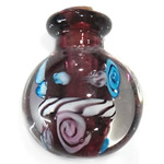 Botella de Cristal Murano para Perfume, Cristal de murano, 22.5x30x15.5mm, agujero:aproximado 5-6mm, Vendido por UD