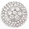 Zinc Alloy Shank Button, plated, with rhinestone 