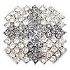 Botón de caña de aleación de cinc, aleación de zinc, chapado, con diamantes de imitación, Vendido por UD