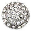 Zinc Alloy Shank Button, plated, with rhinestone 