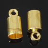Brass End Cap, Tube, plated Approx 1.5, 4mm 