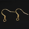 Brass Hook Earwire, plated, with loop 15mm, 16.5mm, 9mm, 0.5mm Approx 2mm 