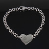 Stainless Steel Chain Bracelets, 304 Stainless Steel, round link chain, original color Inch 