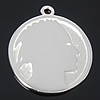 Подвески из стерлингового серебра, Серебро 925 пробы, Плоская круглая форма, плакированный, Много цветов для выбора, отверстие:Приблизительно 1.6mm, продается PC