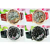 Bracelets de montre pour femmes, cuir, avec cadran en alliage de zinc, avec strass, plus de couleurs à choisir, 38mm, 19mm Environ 9.2 pouce, Vendu par PC