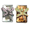 Zinc Alloy Shoes Ornament, with Crystal, Dragonfly, plated, faceted & with rhinestone 