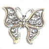 Zinc Alloy Jewelry Brooch, with Rhinestone, Butterfly, with rhinestone 