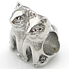 Stainless Steel European Beads, 316 Stainless Steel, Cat, without troll, original color Approx 4.5mm 
