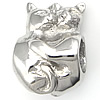 Stainless Steel European Beads, 316 Stainless Steel, Cat, without troll, original color Approx 5mm 
