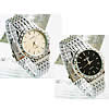 Men Wrist Watch, Zinc Alloy, with Glass, Round, platinum color plated, for man 35mm, 18mm Approx 7.8 Inch 