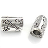 Zinc Alloy European Beads, Triangle, plated, without troll Approx 5mm 