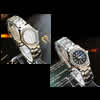 Bracelets de montre pour femmes, alliage de zinc, avec verre, Placage de couleur platine, avec strass, plus de couleurs à choisir, 25mm, 14mm Environ 7.5 pouce, Vendu par PC